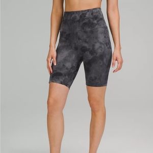 Lululemon align high waist biker short grey tie dye size 10
